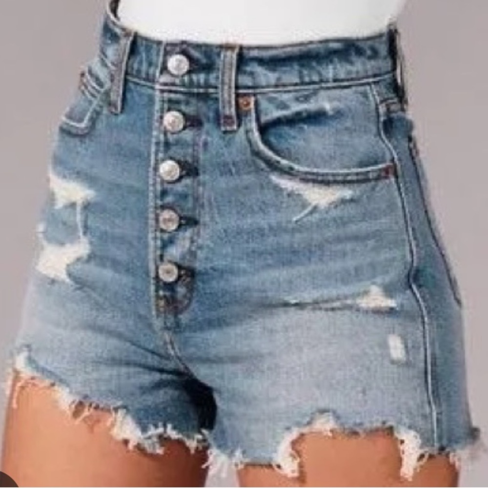 Abercrombie Ultra High Rise Mom Shorts